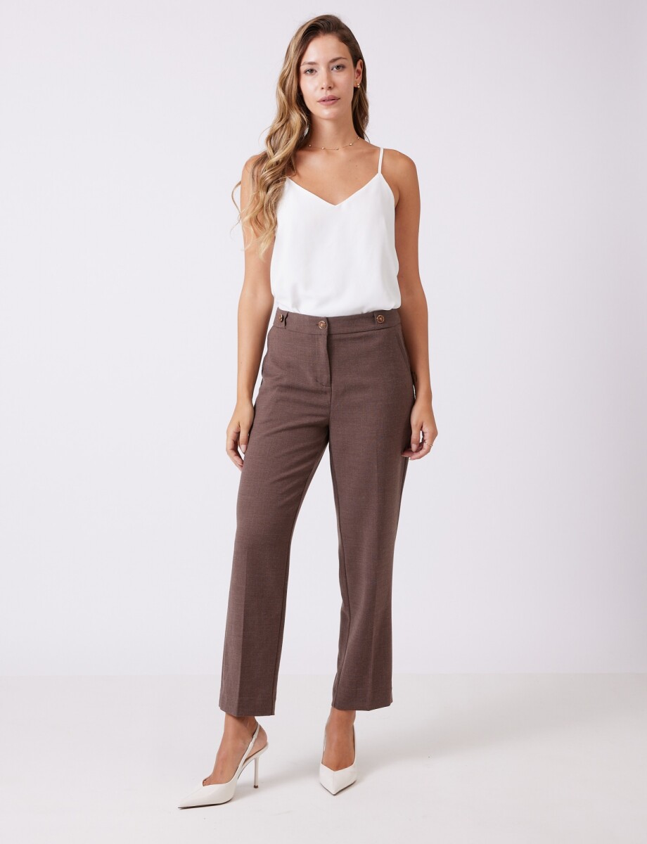 Pantalon Confort Recto - Marron 