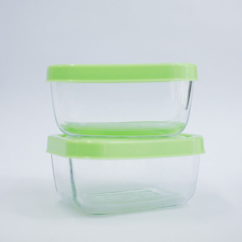 Recipientes de Vidrio con Tapa - Set x2 Recipientes de Vidrio con Tapa - Set x2
