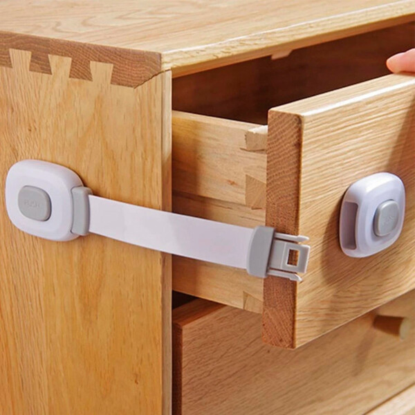Traba Tranca Seguridad Puertas Cajones Muebles Bebés Niños Variante Color Blanco