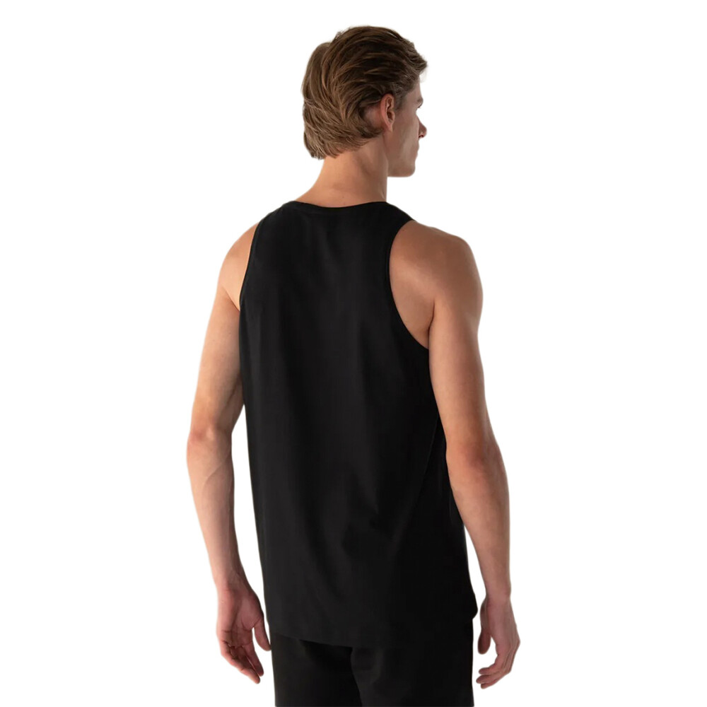 FILA Musculosa Letter Outline para Hombre - Negro/Blanco Negro-Blanco