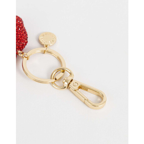 Llavero Y Charm Boca Con Strass Rojo Oscuro