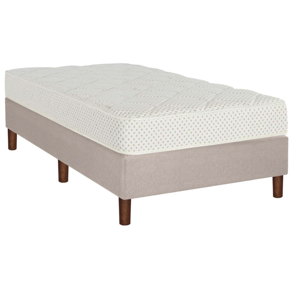 SOMMIER 1 PLAZA Y MEDIA ESPUMA ALTA DENSIDAD IVORY 20CM ALTURA