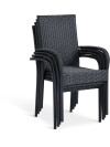 Silla apilable GUDHJEM negro Silla apilable GUDHJEM negro