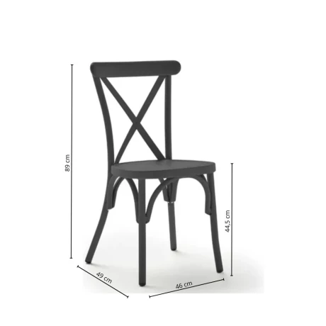 Silla Vienesa de Jardin NEGRO