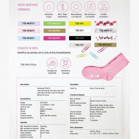 Rotuladora Brother H110 Rosa V01