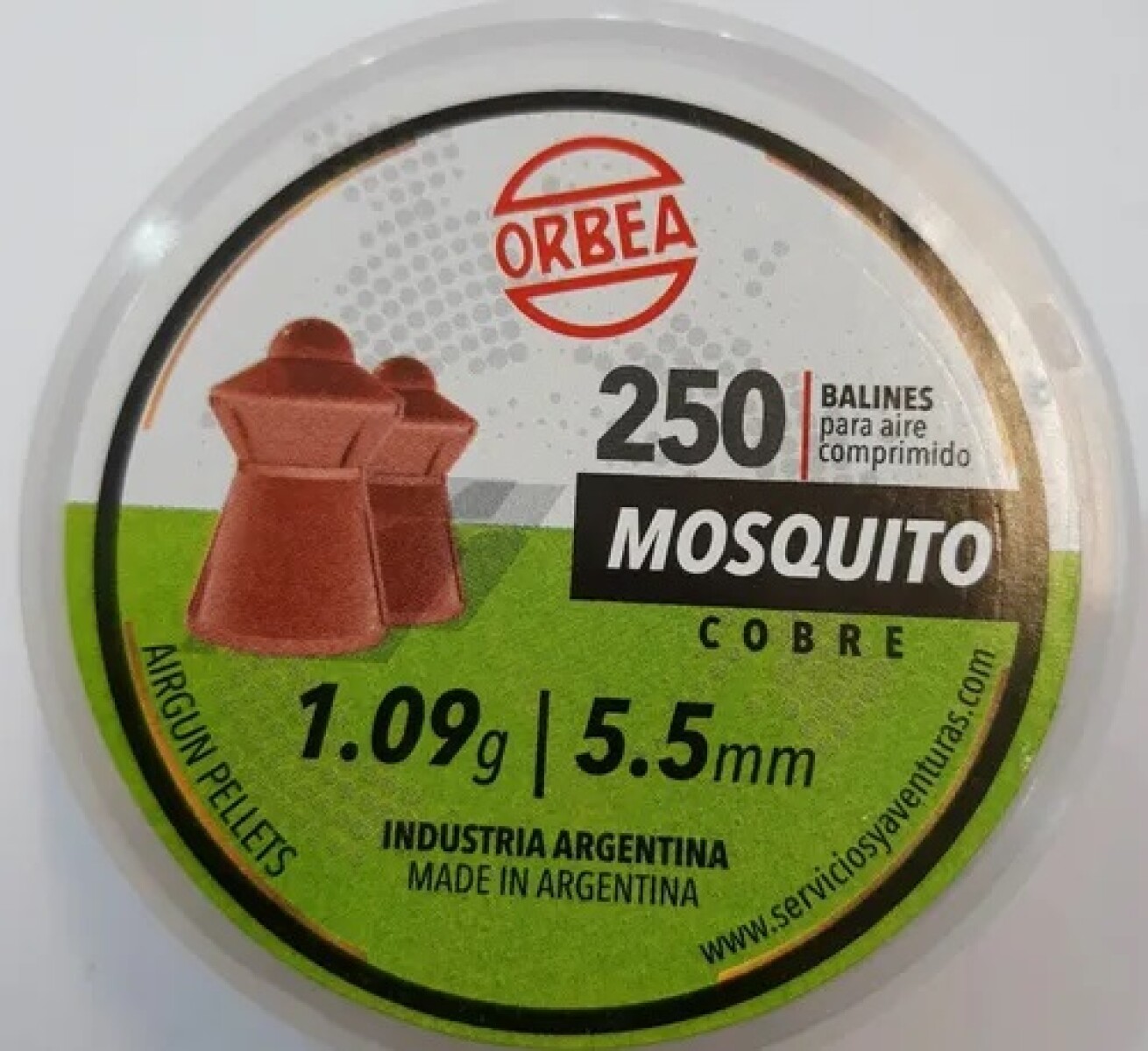 Chumbo Orbea Mosquito Cal 5.5x250 P/Cobre 