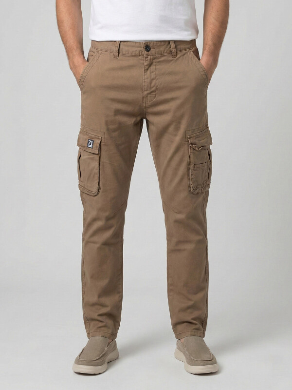 PANTALON CARGO MARRON
