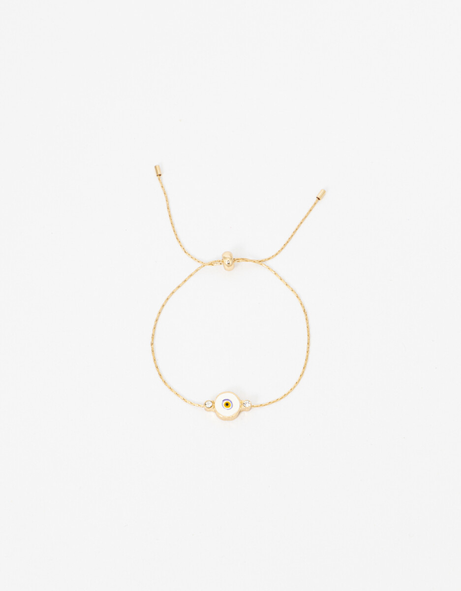 Pulsera Flexible Con Dije Ojito Lucky 