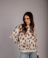 Buzo Print blanco con beige