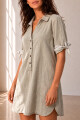 VESTIDO LINO POLO BEIGE
