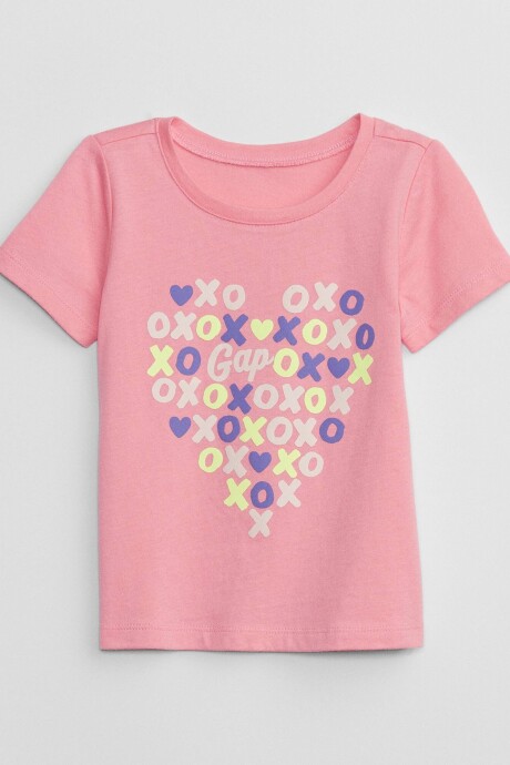 Remera Gràfico Toddler Niña Coral Frost