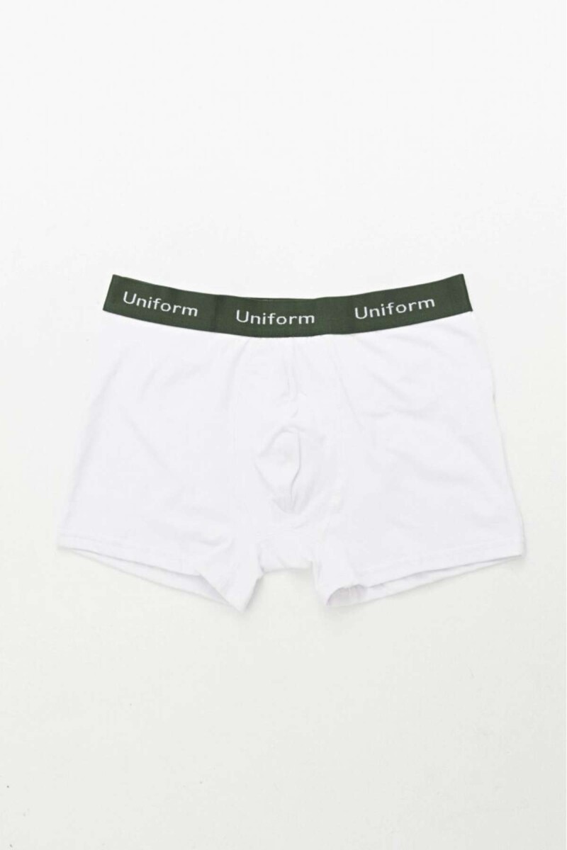 Boxer New Gino - Blanco/Militar 