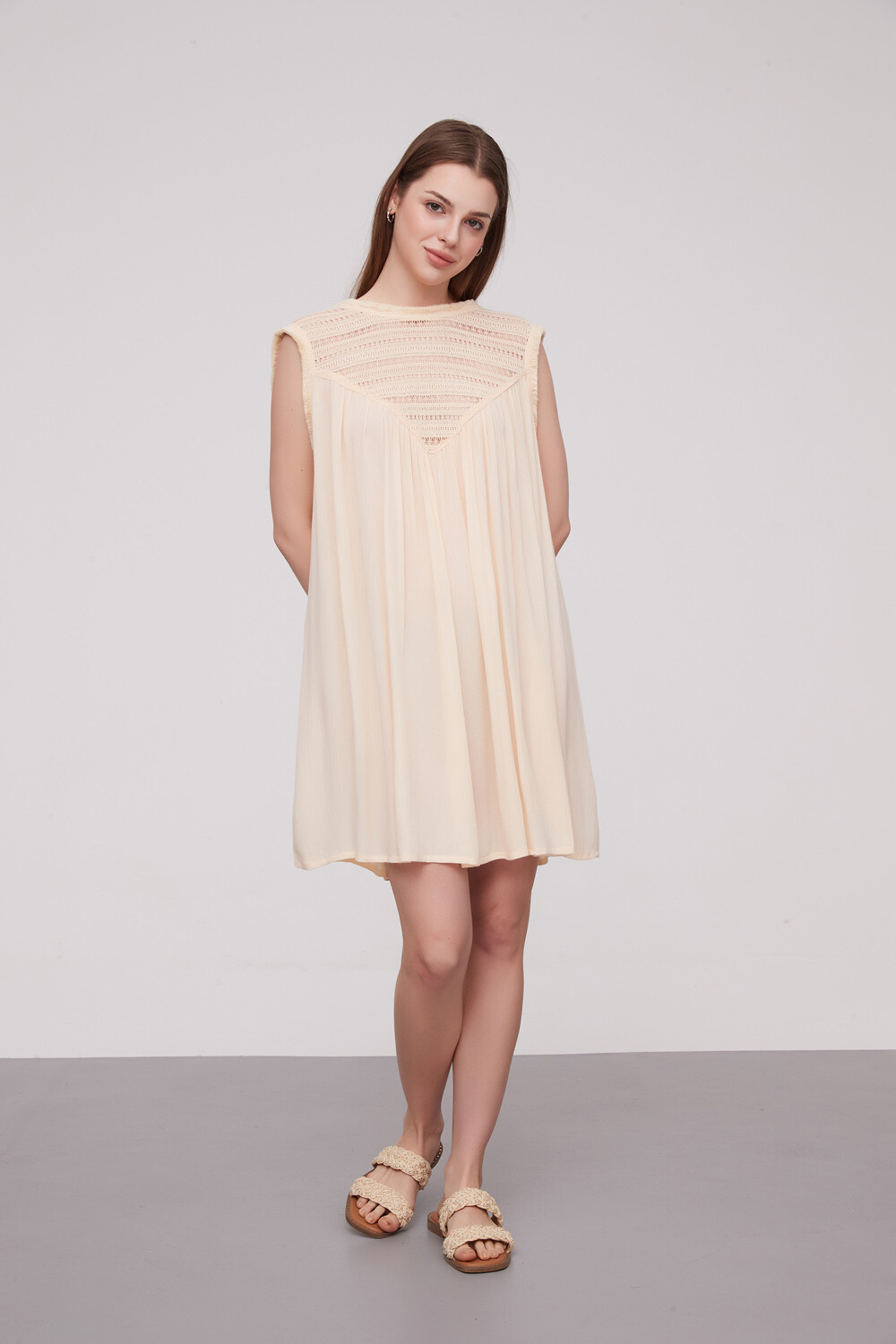 Vestido Ferfaccio Beige Claro