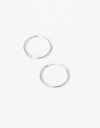 Aros Argollas Metal Argollas En Plata 925 - Plateado