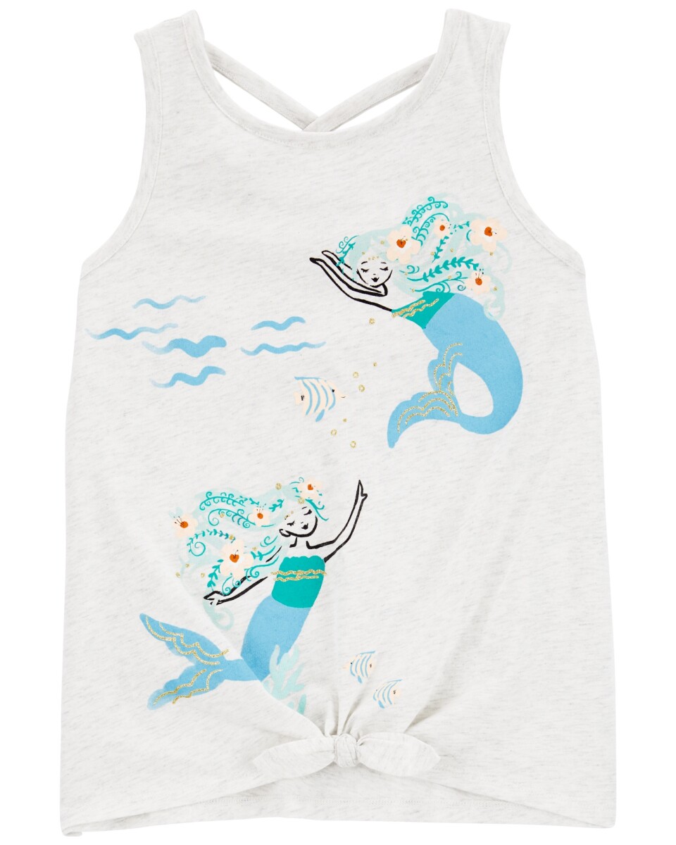 Musculosa Carters con Lazo Estampa Sirena - BLANCO 