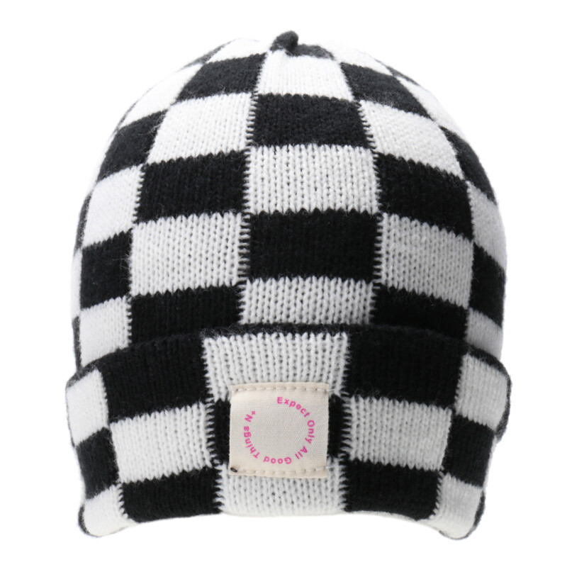 Gorro N+ Tejido CHECK Negro - Blanco