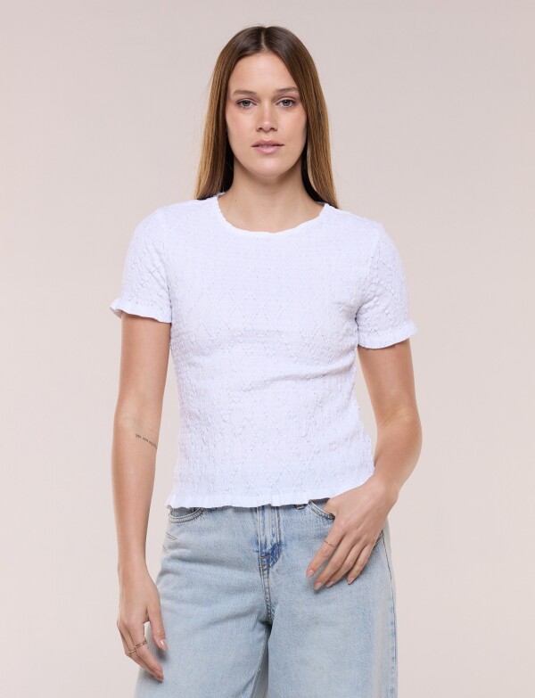 Blusa Smocked BLANCO