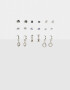 Aros Sets Con strass multicolor Set De Aros Con Strass Multicolor - Plateado