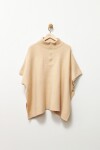 Poncho tejido beige