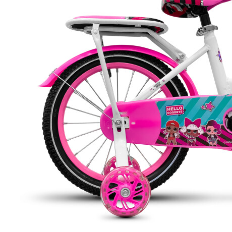 Bicicleta Lol Rod 16 C/ Canasto + Rueditas Rosa