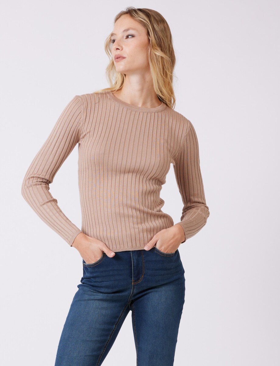 Buzo Punto Rib - Tostado 