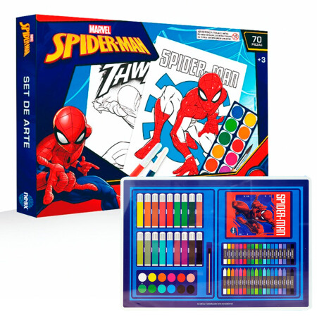 Set De Arte Escolar 70p Frozen Spiderman Marcadores Set De Arte Escolar 70p Frozen Spiderman Marcadores