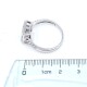 Anillo en oro 18k con zafiros carré y brillantes Anillo en oro 18k con zafiros carré y brillantes