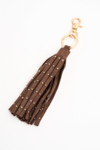 Charm Flecos Y Tachas Gamuza Vegana Chocolate