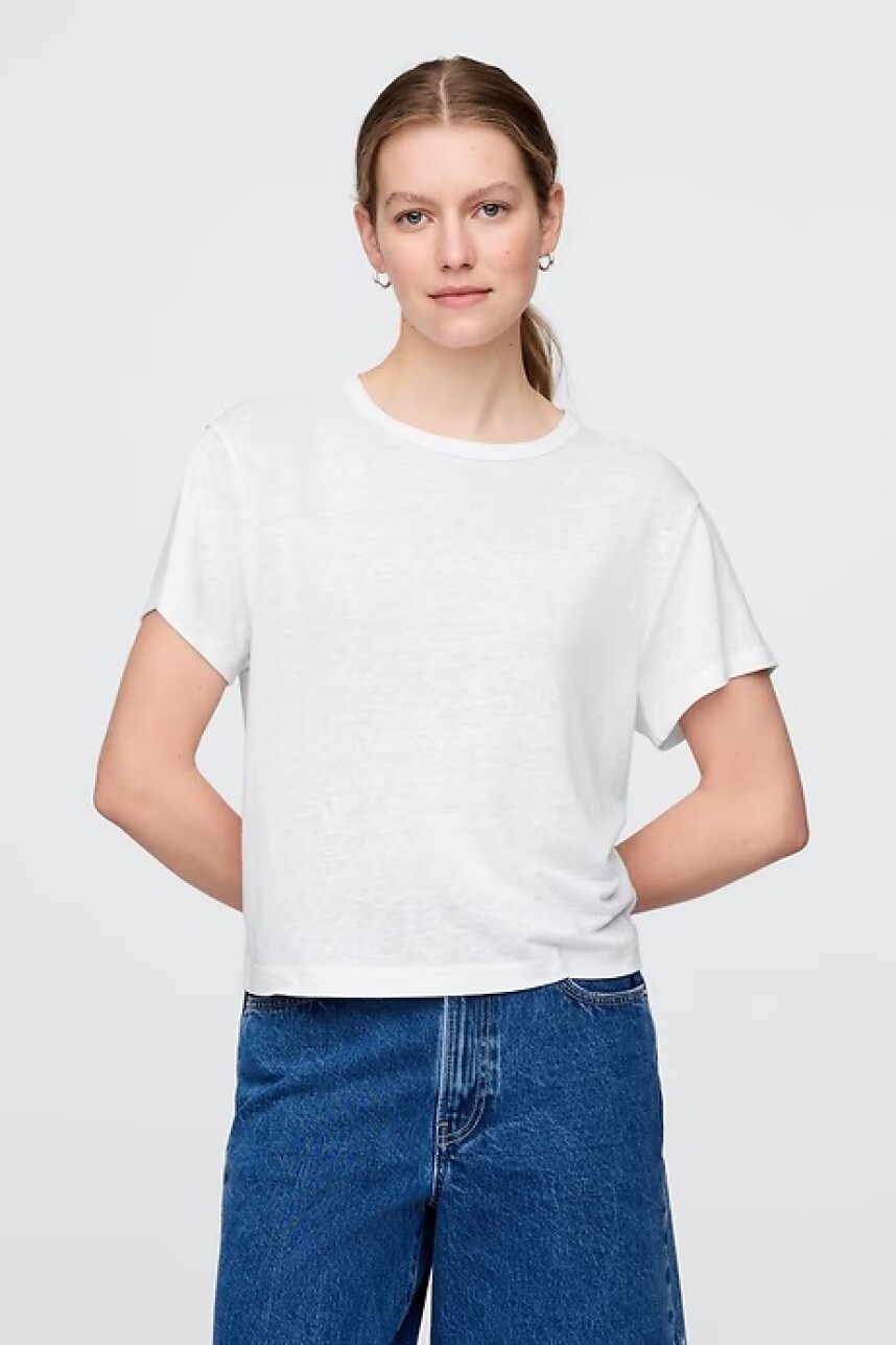 Remera De Lino Editor Mujer Fresh White