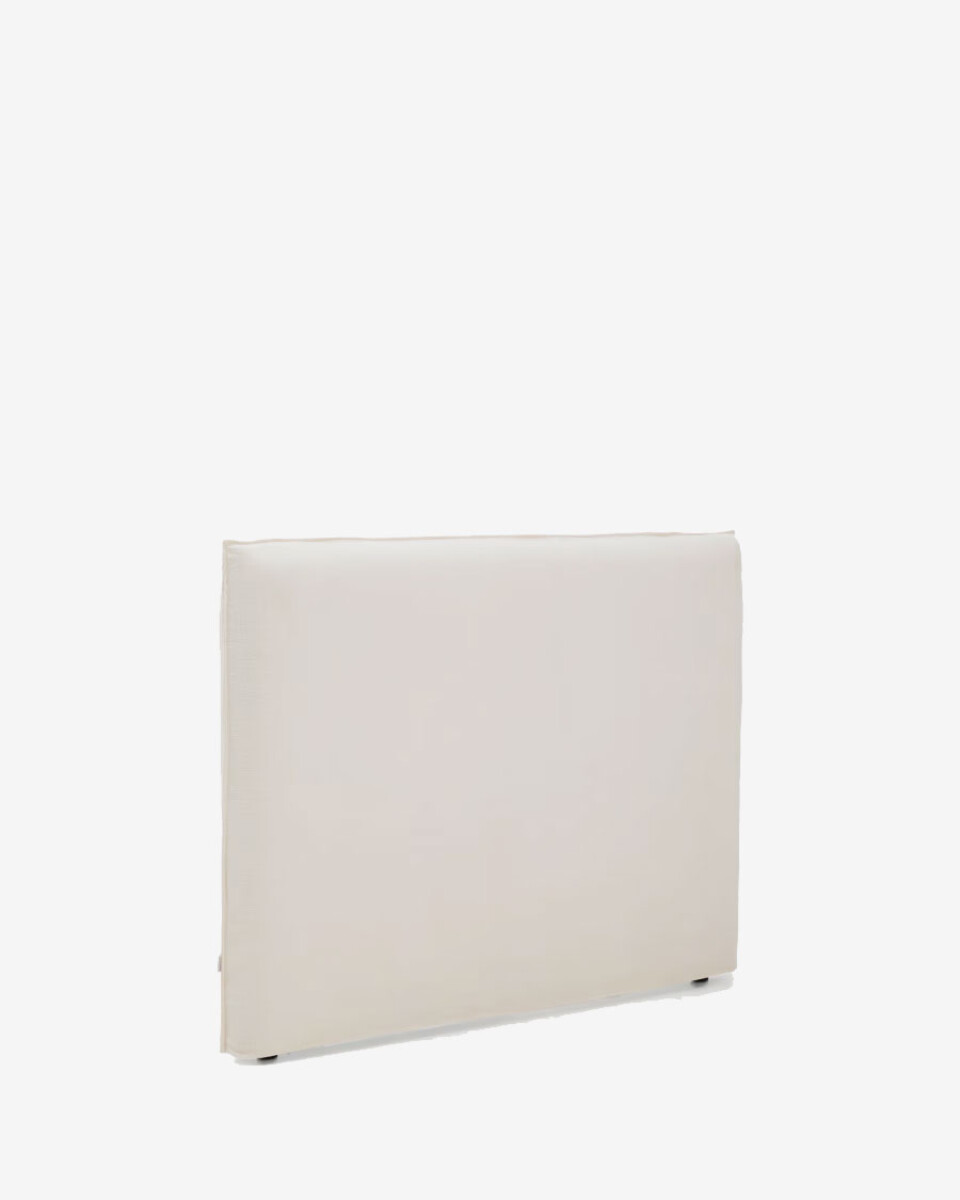 Cabecero desenfundable Jaira de chenilla blanco para cama de hasta 160 cm FSC Mix Credit 