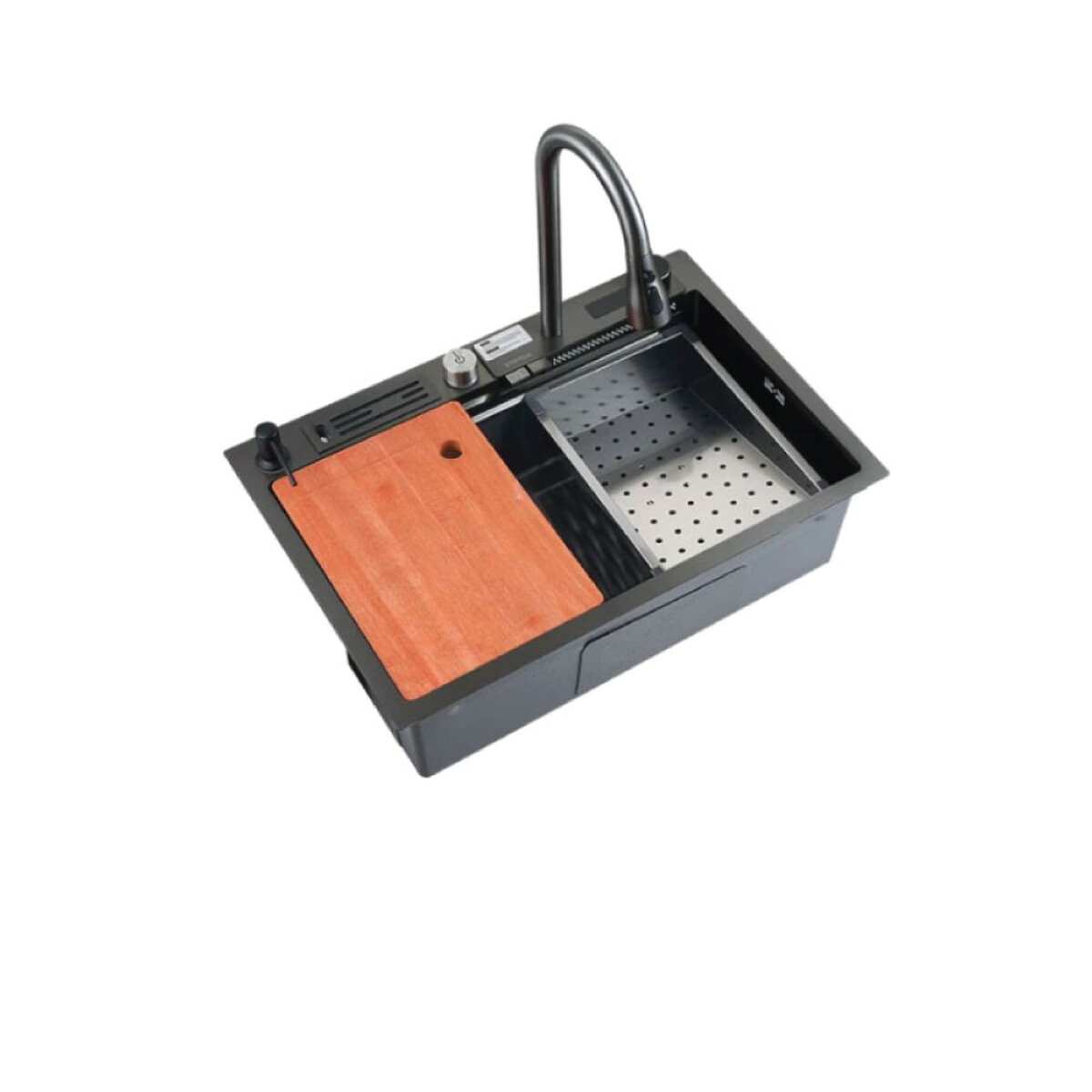 Pileta Simple 75 x 48 con Accesorios y Griferia Black 