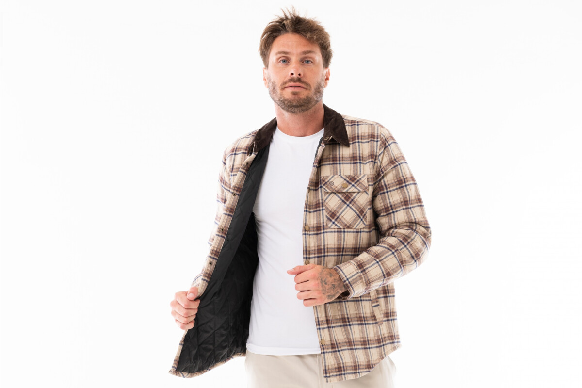CAMISA MONTANA LEÑADORA Cuadro Bege 23