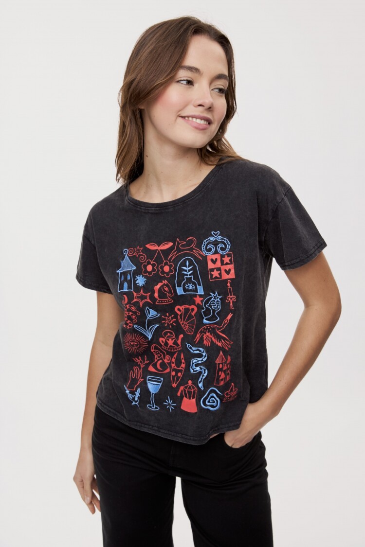 REMERA MAGNAR Negro