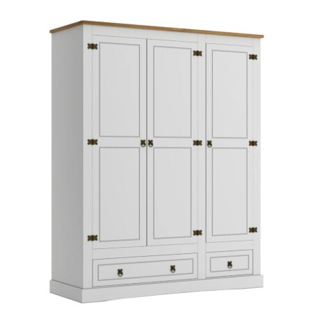 Ropero 3 Puertas 2 Cajones Blanco Línea Mexicana 1782 Ropero 3 Puertas 2 Cajones Blanco Línea Mexicana 1782