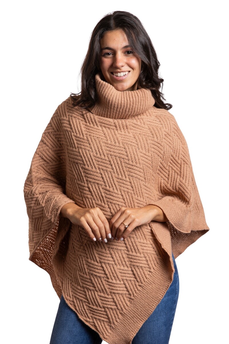CHERRY PONCHO - CAMEL 