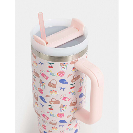 Vaso Alto Térmico Estampado Combinacion Multicolor