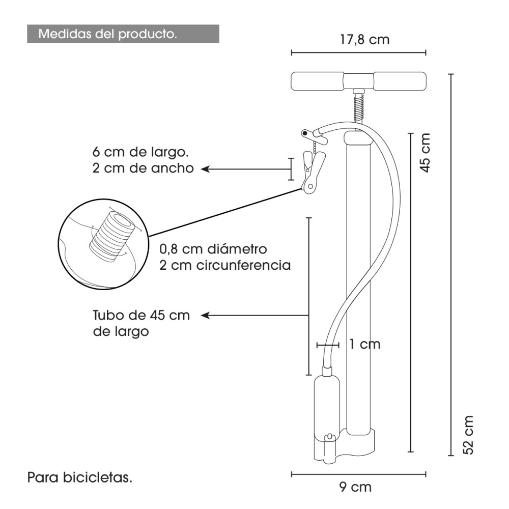 Inflador De Pie Con Recuperador Para Moto Bici Pelotas Inflador De Pie Con Recuperador Para Moto Bici Pelotas