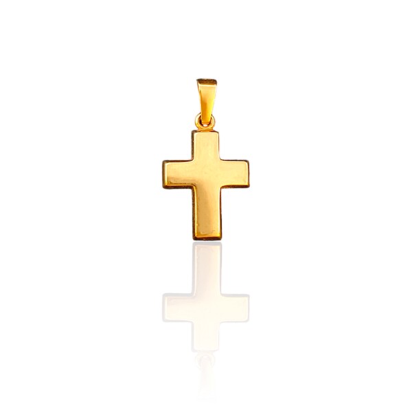 Dije Cruz-Oro bajo-Sin piedra-CP8583 Sinpiedra