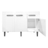 Encimera De Cocina Sin Fregadero, 3 Puertas Y 1 Cajón, Color Blanco Encimera De Cocina Sin Fregadero, 3 Puertas Y 1 Cajón, Color Blanco