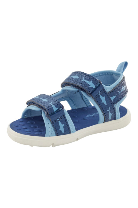 Sandalias con velcro, diseño tiburón Sin color