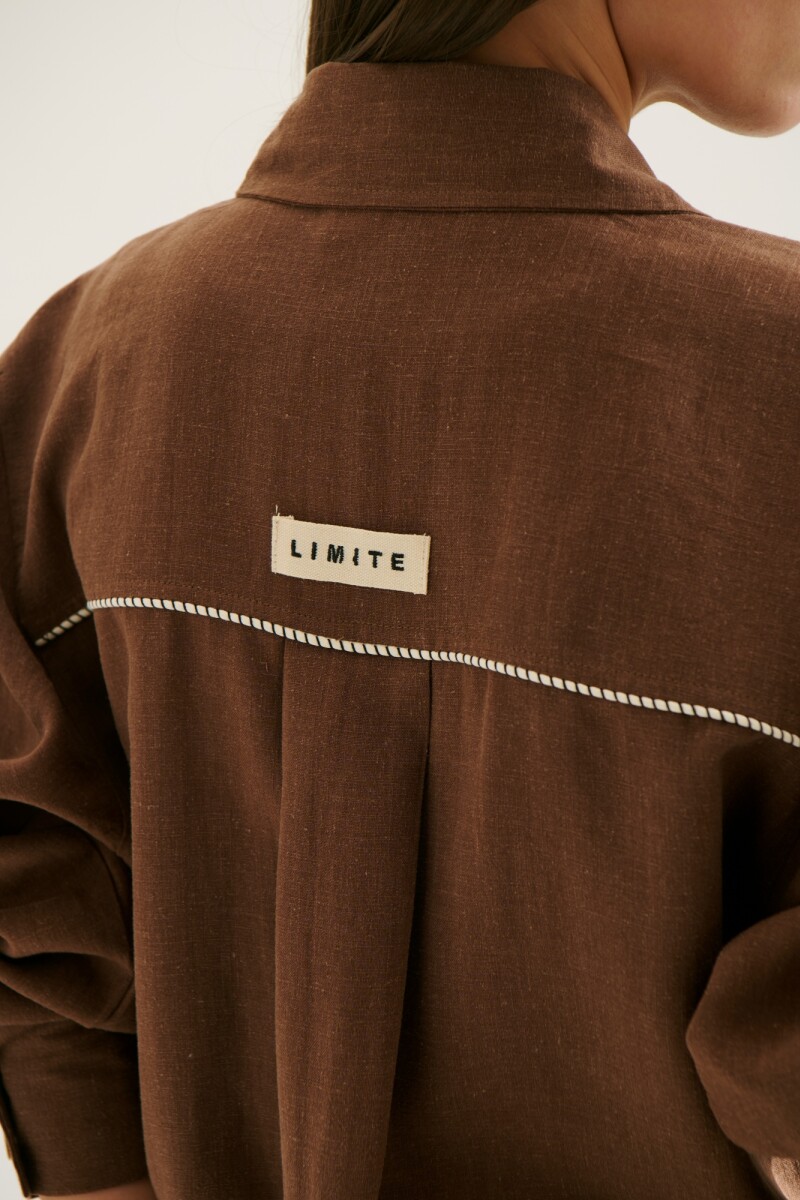 SOBRECAMISA LINO LAIA MOCCA