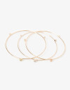 Pulseras Rígidas Sets Strass Set De Pulseras Rígidas Con Cubic Zirconia - Dorado