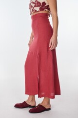 Maxi Falda Rueda Bordeaux