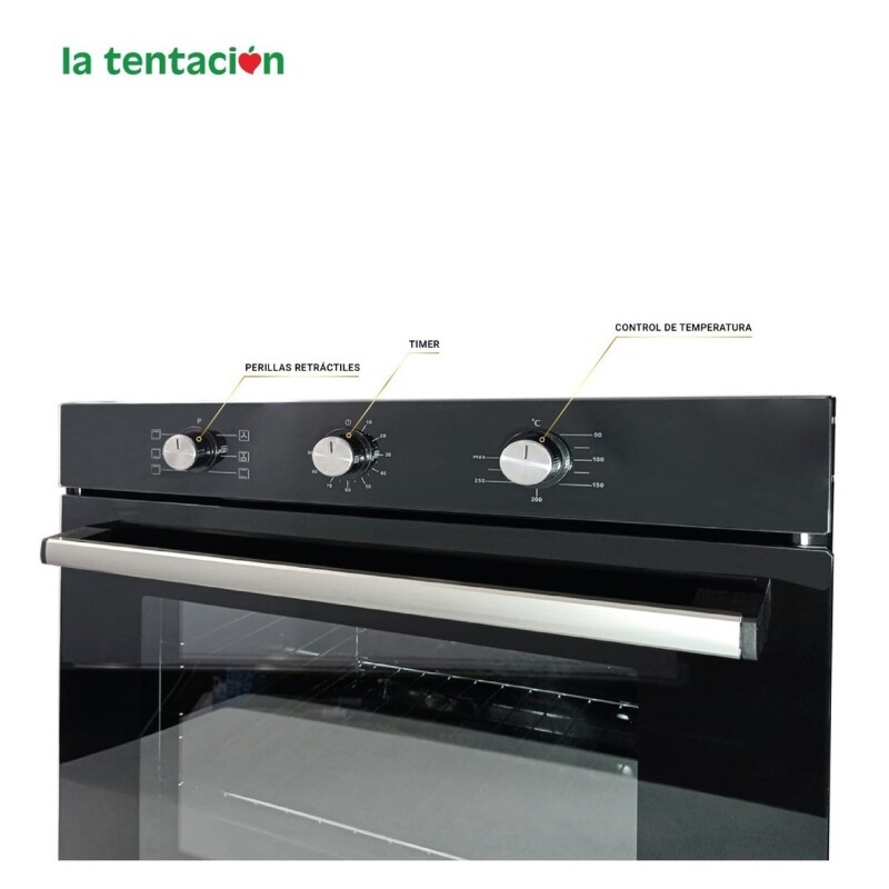 Horno Empotrar Convección Eléctrico Petra 71 L Negro Clase A Horno Empotrar Convección Eléctrico Petra 71 L Negro Clase A