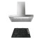 Pack Campana Ventor Acero Inoxidable 60cm Pack De Campana Extractora Ventor 60CM + Anafe A Gas Vulcano Quad 4 Negro