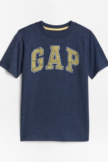 Remera Manga Corta Logo Gap Niño Navy Heather