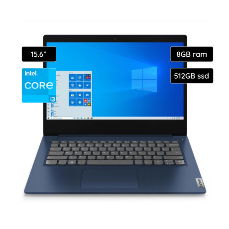 Notebook lenovo ideapad 3 15.6' 512gb ssd / 8gb ram intel i3-1115g4 Abyss blue