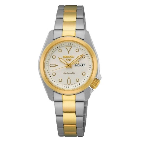 Reloj Seiko 5 Sports SRE004K1 automático con correa de acero combinado Dorado