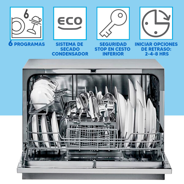 Lavavajillas Candy Cp 6e51ls 6 Servicios LAVAVAJILLAS CANDY 6SERV CP 6E51LS INOX