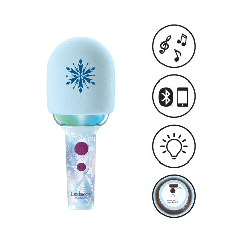 Micrófono Inalámbrico Recargable con Luz Lexibook Frozen